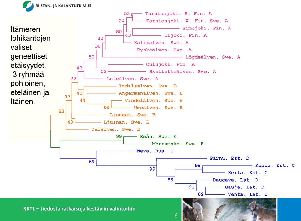 Swe. A Indalsälven. Swe. B 43 Ångermanälven. Swe. B 37 44 Vindelälven. Swe. B 99 Umeälven. Swe. B 83 Ljungan. Swe. B 40 Ljusnan. Swe. B Dalälven. Swe. B 99 Emån.