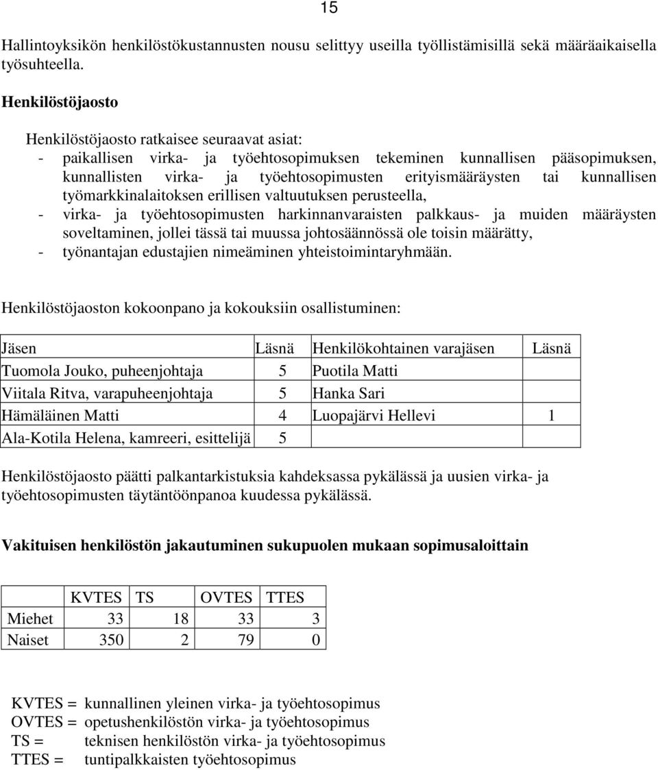 tai kunnallisen työmarkkinalaitoksen erillisen valtuutuksen perusteella, - virka- ja työehtosopimusten harkinnanvaraisten palkkaus- ja muiden määräysten soveltaminen, jollei tässä tai muussa