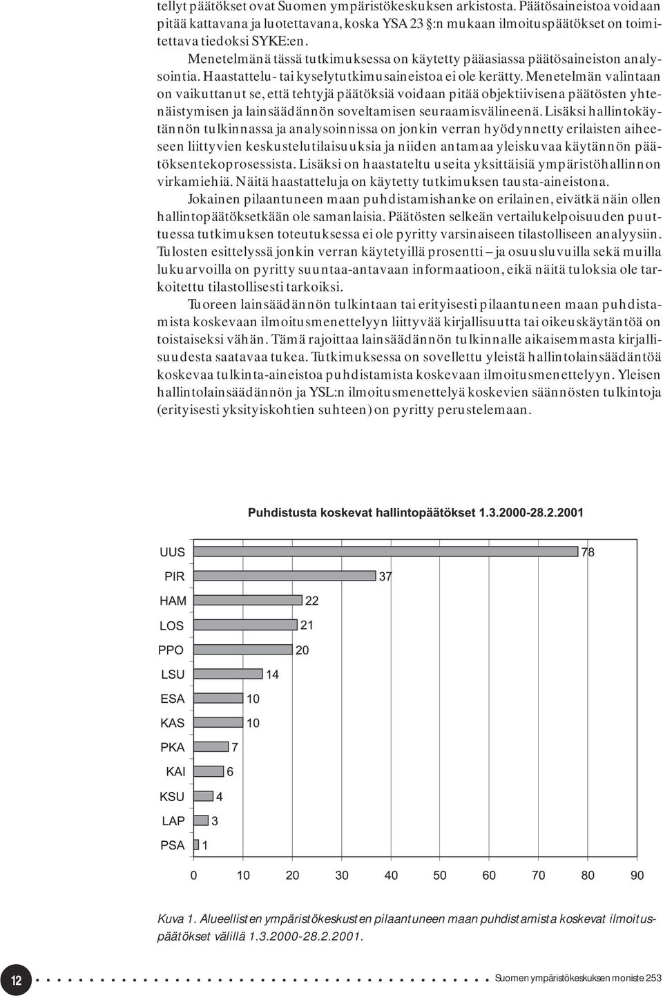 Menetelmän valintaan on vaikuttanut se, että tehtyjä päätöksiä voidaan pitää objektiivisena päätösten yhtenäistymisen ja lainsäädännön soveltamisen seuraamisvälineenä.