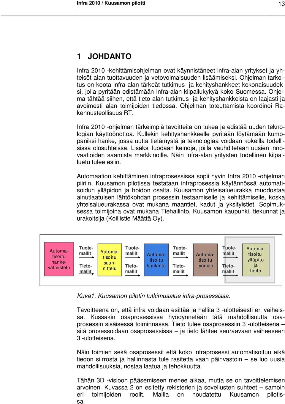 Ohjelma tähtää siihen, että tieto alan tutkimus- ja kehityshankkeista on laajasti ja avoimesti alan toimijoiden tiedossa. Ohjelman toteuttamista koordinoi Rakennusteollisuus RT.