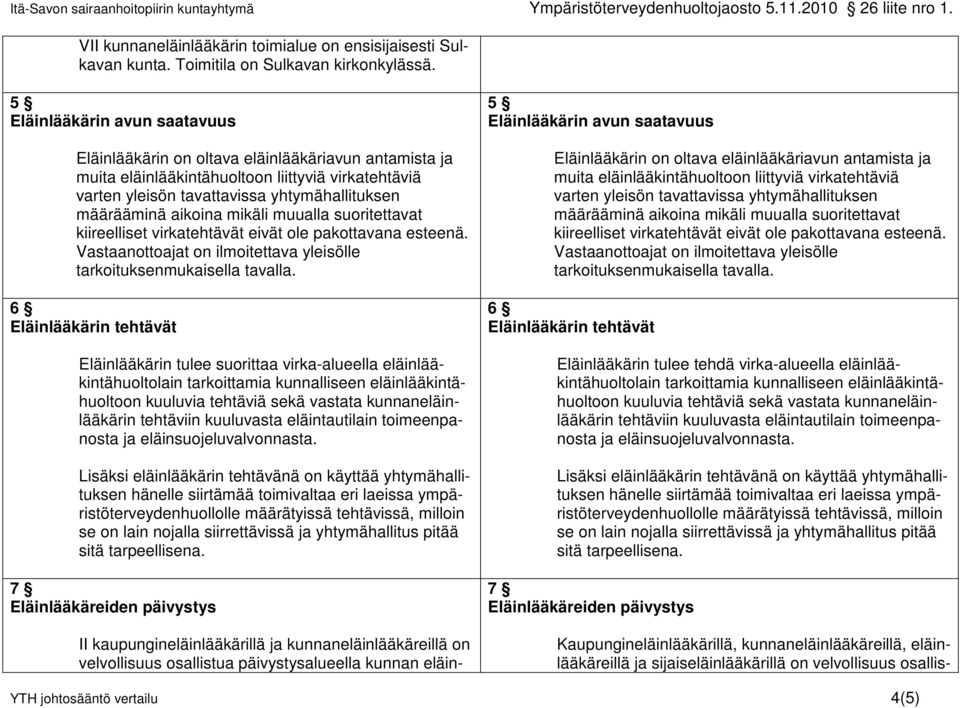 aikoina mikäli muualla suoritettavat kiireelliset virkatehtävät eivät ole pakottavana esteenä.