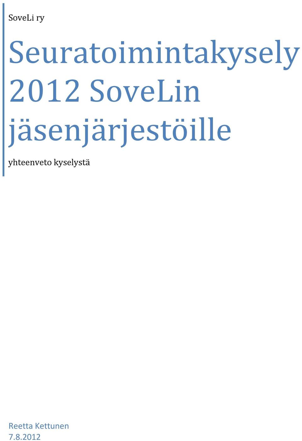 SoveLin jäsenjärjestöille