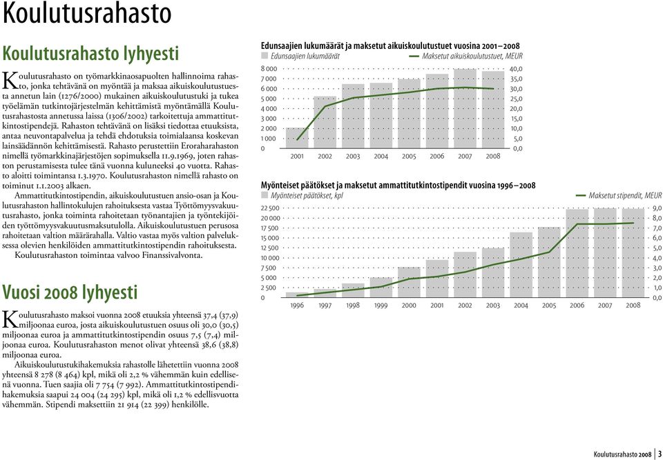 Rahaston tehtävänä on lisäksi tiedottaa etuuksista, antaa neuvontapalvelua ja tehdä ehdotuksia toimialaansa koskevan lainsäädännön kehittämisestä.