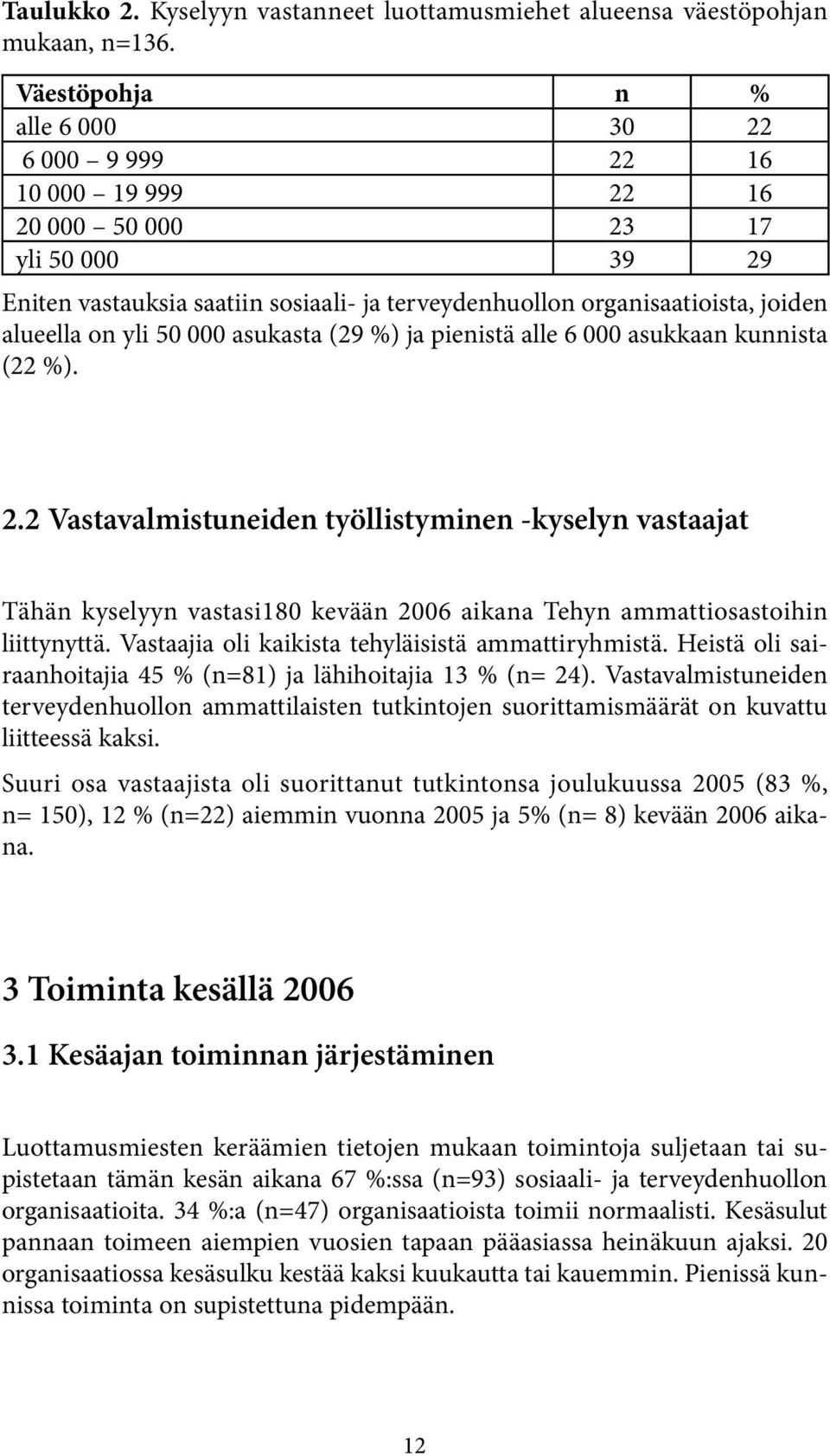 on yli 50 000 asukasta (29 %) ja pienistä alle 6 000 asukkaan kunnista (22 %). 2.