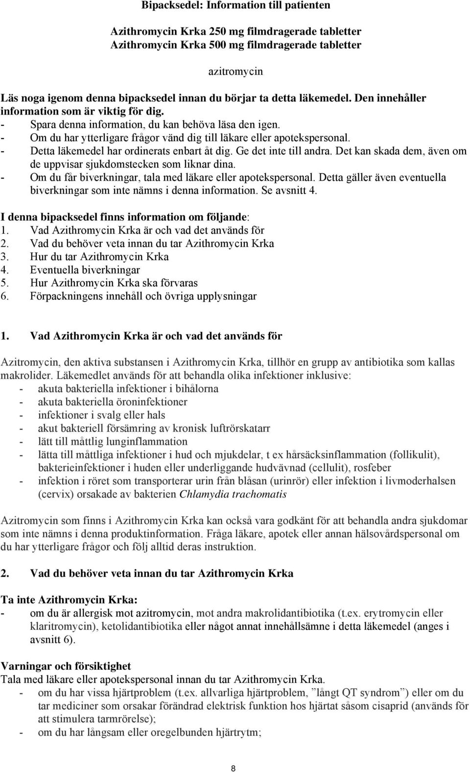 Azithromycin Krka 250mg