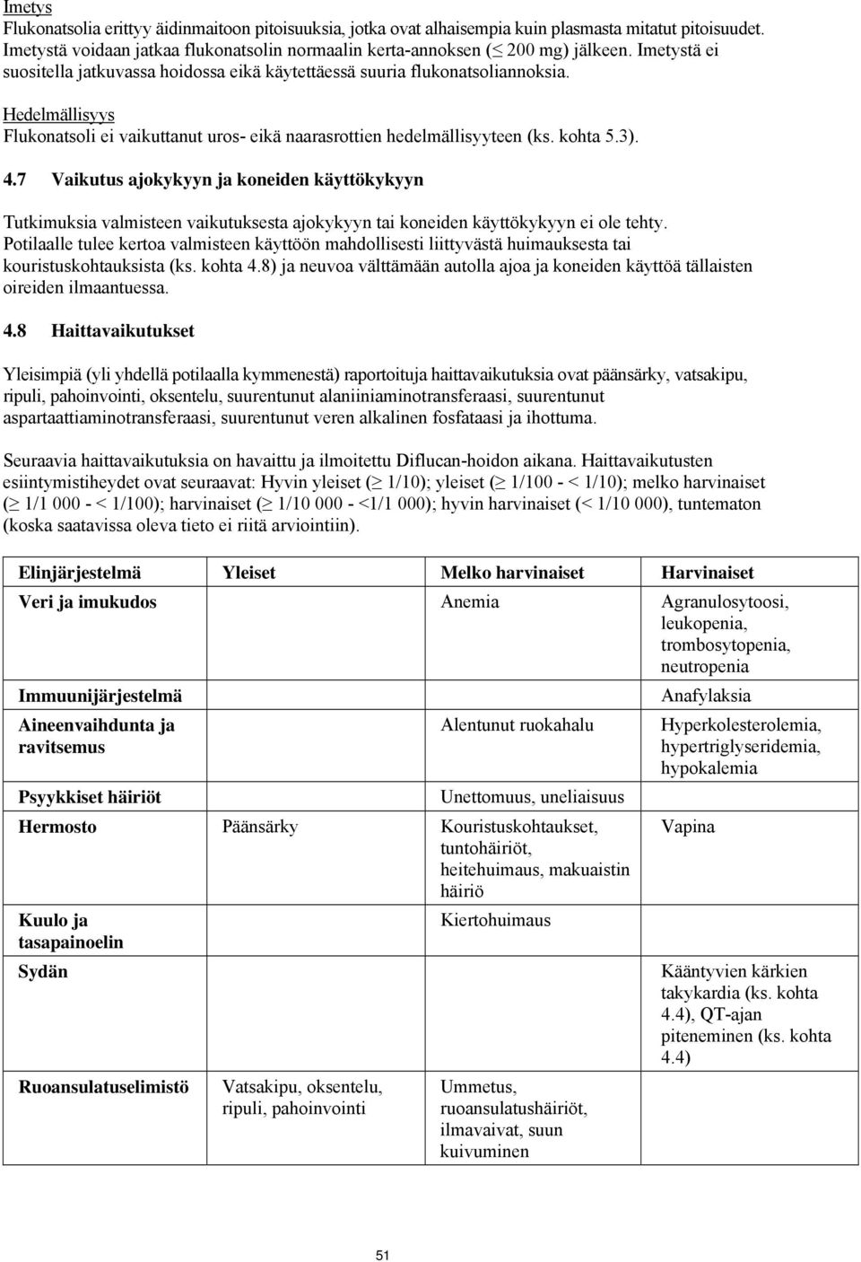 7 Vaikutus ajokykyyn ja koneiden käyttökykyyn Tutkimuksia valmisteen vaikutuksesta ajokykyyn tai koneiden käyttökykyyn ei ole tehty.