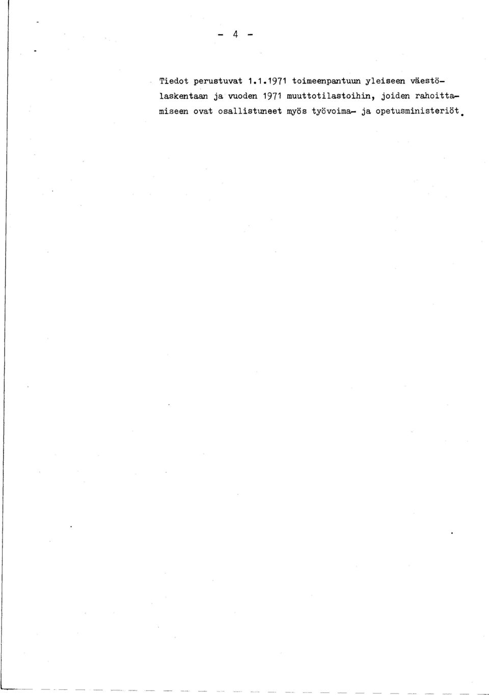väestölaskentaan ja vuoden 1971