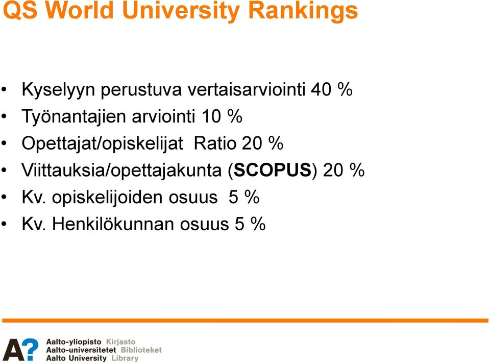 Opettajat/opiskelijat Ratio 20 %