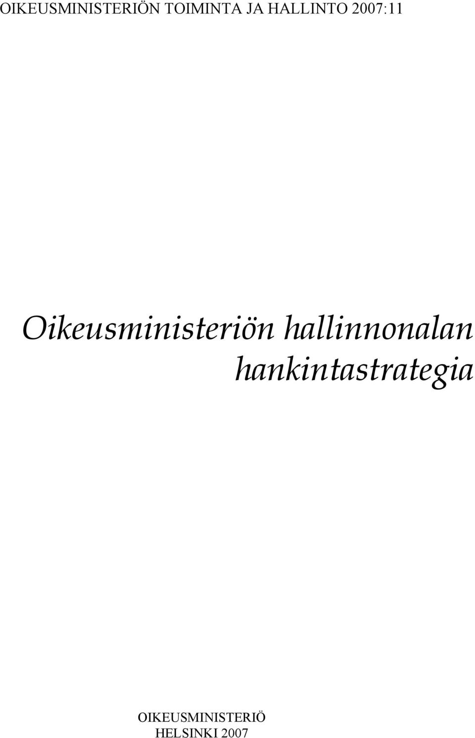 Oikeusministeriön hallinnonalan