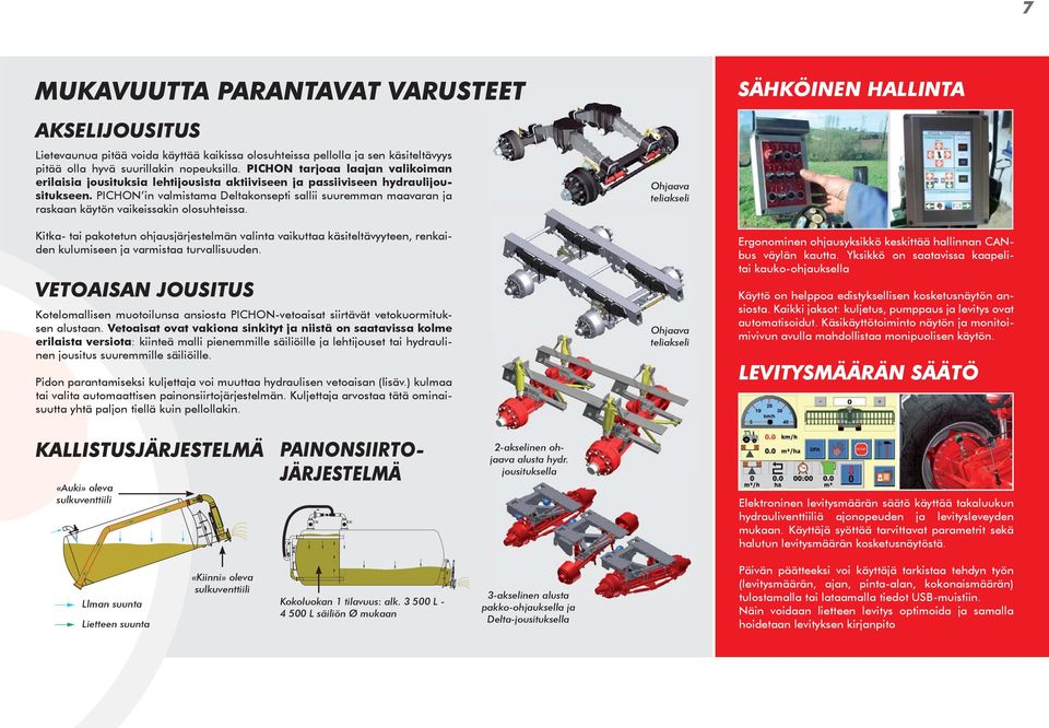 PICHON in valmistama Deltakonsepti sallii suuremman maavaran ja raskaan käytön vaikeissakin olosuhteissa.