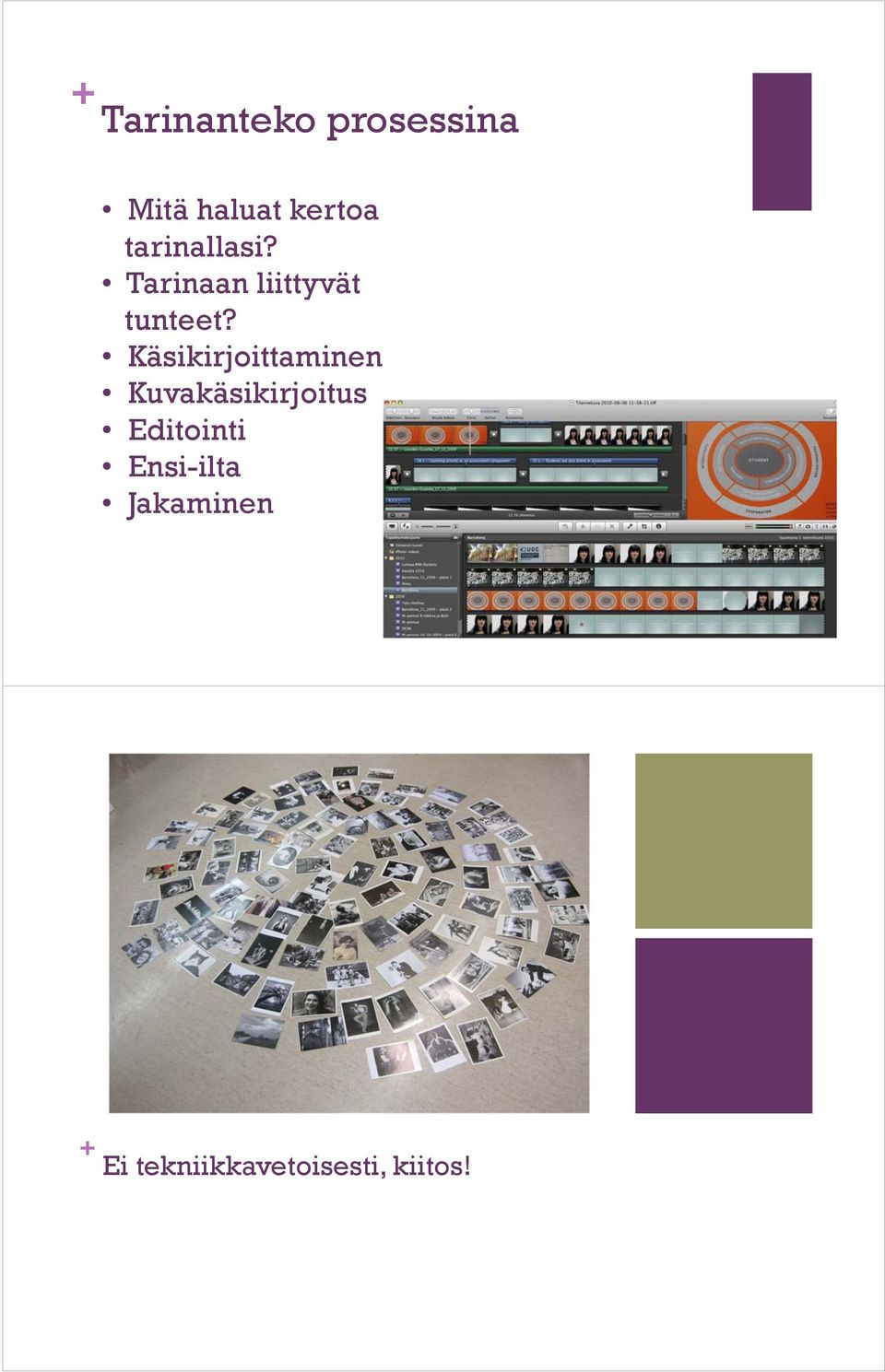 Käsikirjoittaminen Kuvakäsikirjoitus Editointi