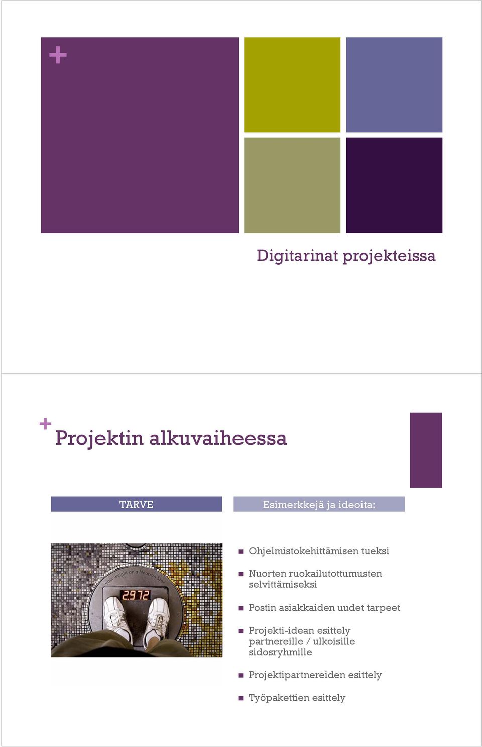 selvittämiseksi Postin asiakkaiden uudet tarpeet Projekti-idean esittely