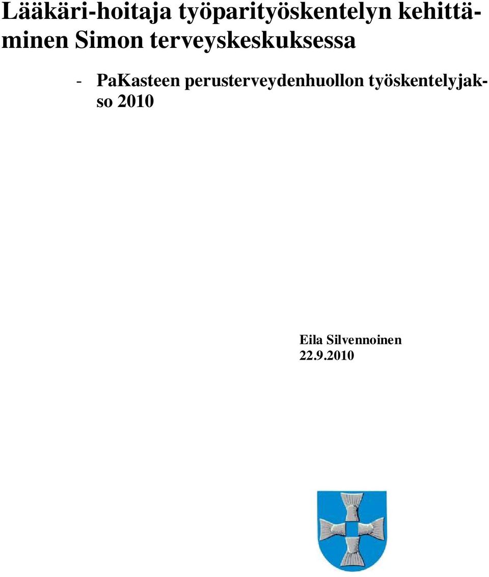 PaKasteen perusterveydenhuollon