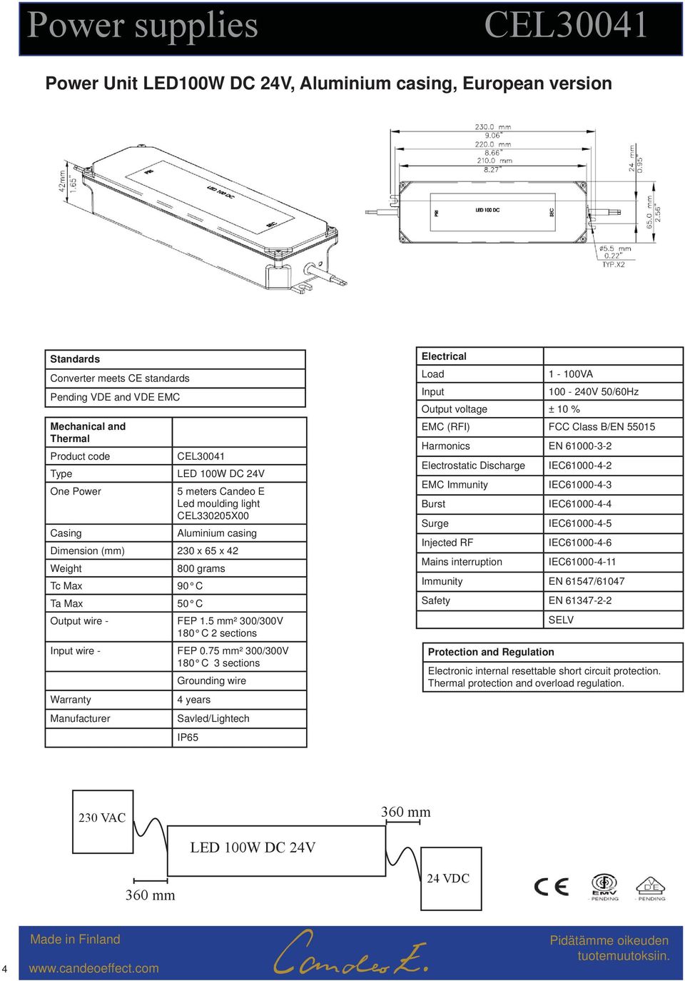 5 mm² 300/300V 180 C 2 sections Input wire - FEP 0.