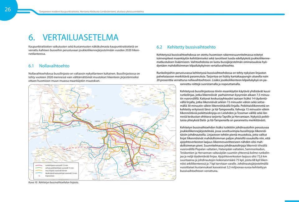 Bussilinjastossa on tehty vuoteen 22 mennessä vain välttämättömät muutokset liikenteen järjestämiseksi ottaen huomioon muun muassa maankäytön muutokset. 3 3 29 25 Kuva.