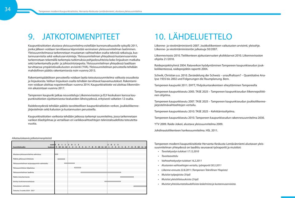 Yleissuunnitelman yhteydessä kustannusarviota tarkennetaan tekemällä tarkempia tutkimuksia pohjaolosuhteista koko linjauksen matkalta sekä tarkentamalla putki- ja johtosiirtotarpeita.