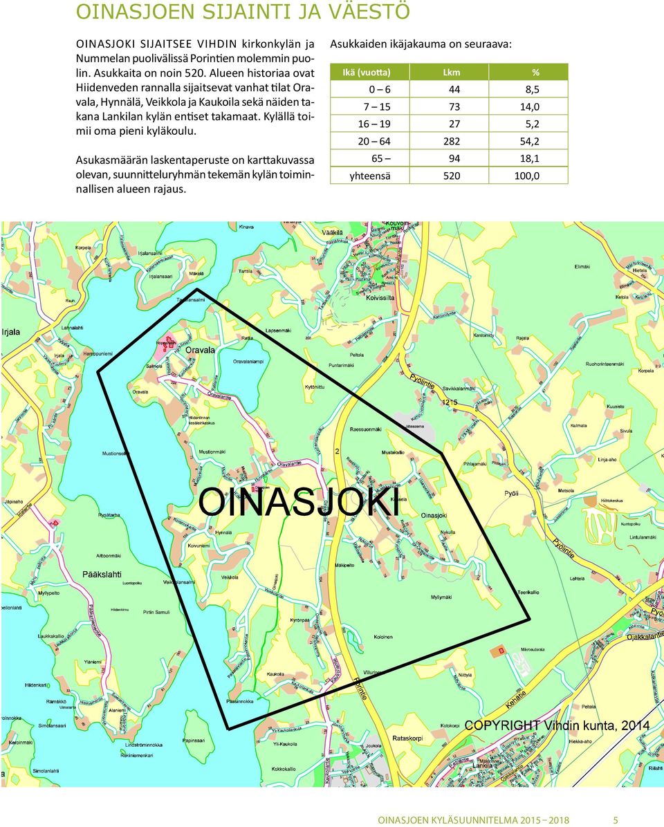 takamaat. Kylällä toimii oma pieni kyläkoulu.