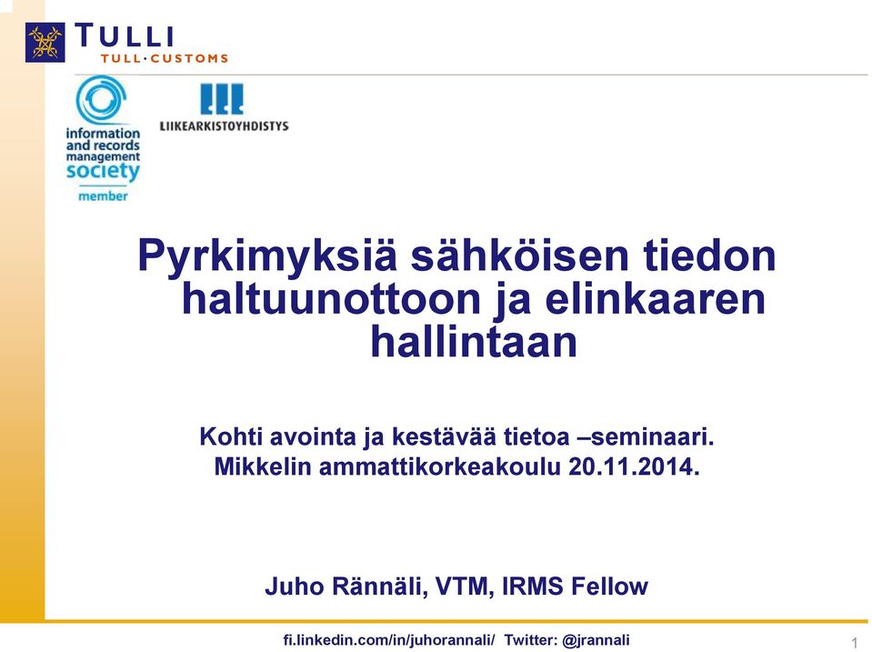 Mikkelin ammattikorkeakoulu 20.11.2014.