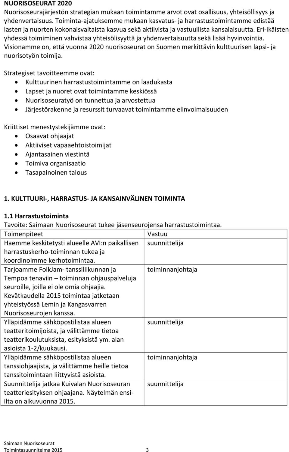 Eri-ikäisten yhdessä toimiminen vahvistaa yhteisölisyyttä ja yhdenvertaisuutta sekä lisää hyvinvointia.