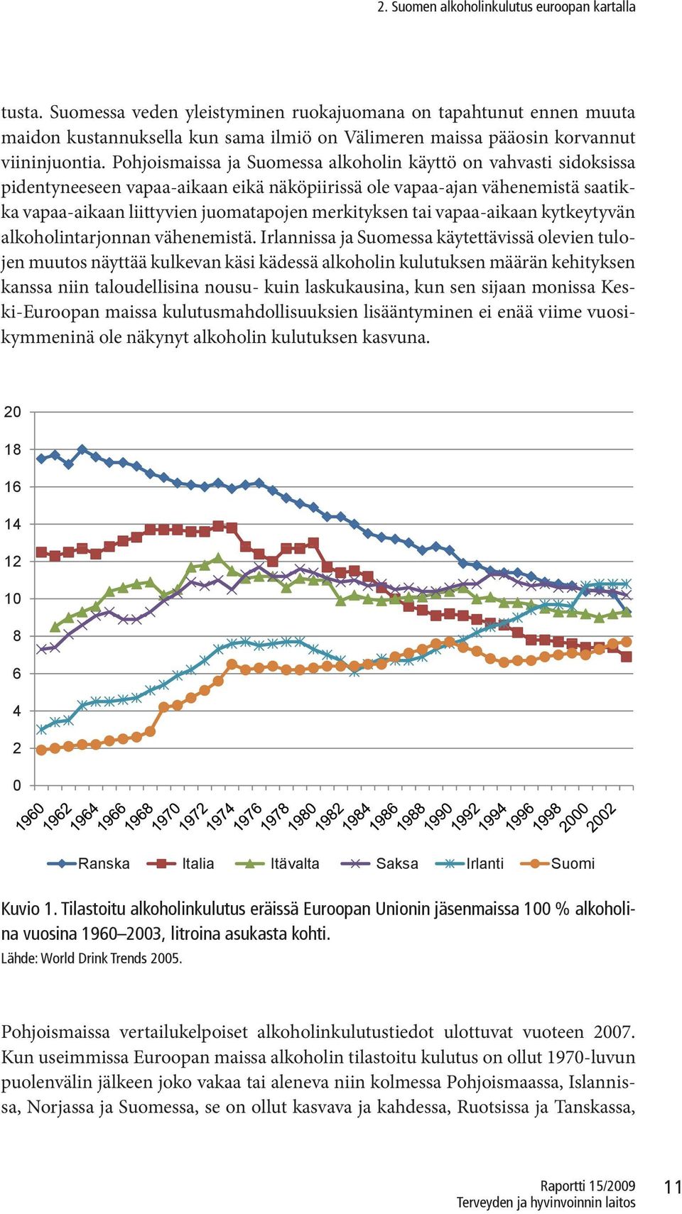 Pohjoismaissa ja Suomessa alkoholin käyttö on vahvasti sidoksissa pidentyneeseen vapaa-aikaan eikä näköpiirissä ole vapaa-ajan vähenemistä saatikka vapaa-aikaan liittyvien juomatapojen merkityksen