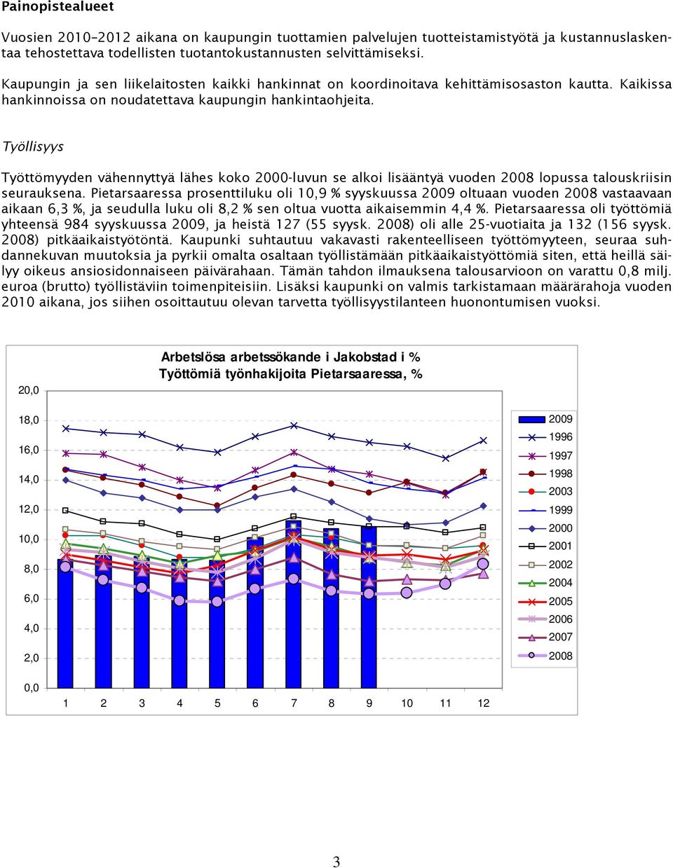 Työllisyys Työttömyyden vähennyttyä lähes koko 2000-luvun se alkoi lisääntyä vuoden 2008 lopussa talouskriisin seurauksena.