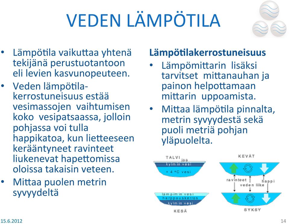 lieleeseen kerääntyneet ravinteet liukenevat hapelomissa oloissa takaisin veteen.