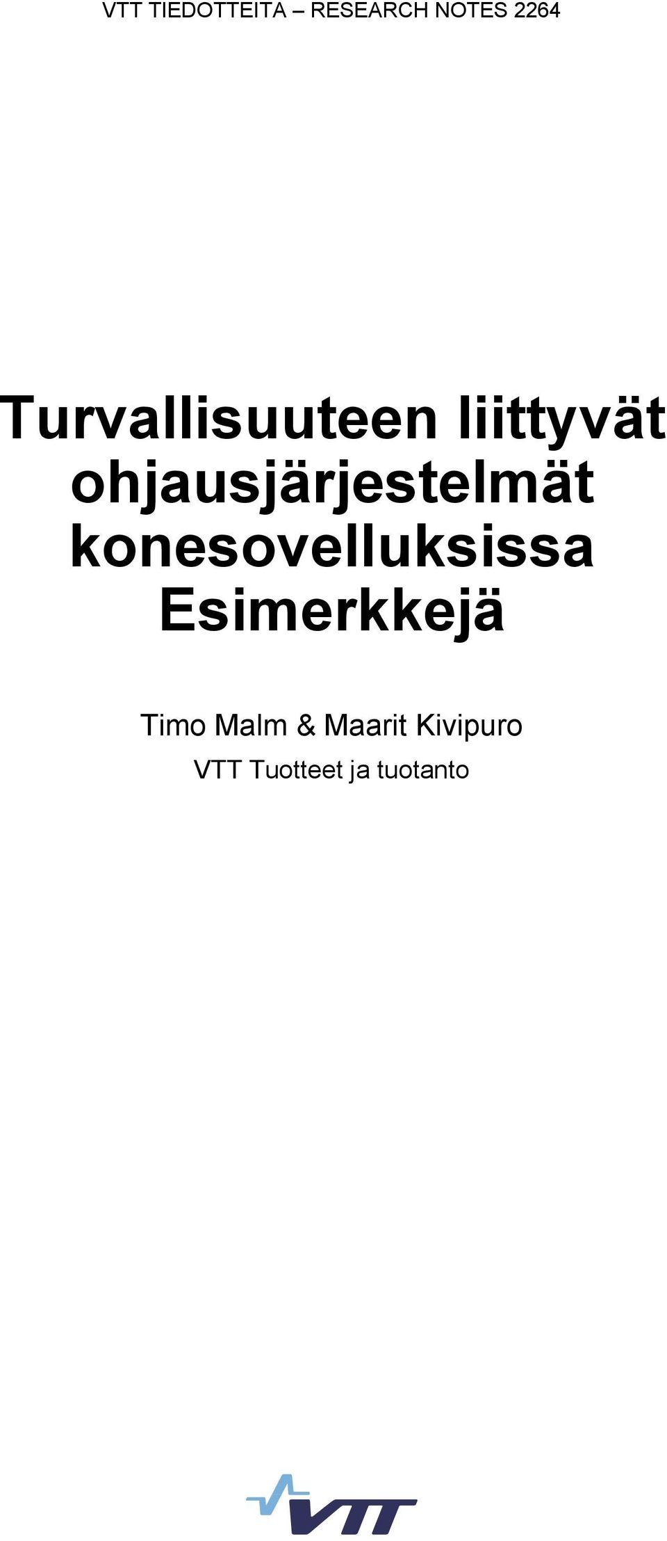 ohjausjärjestelmät konesovelluksissa