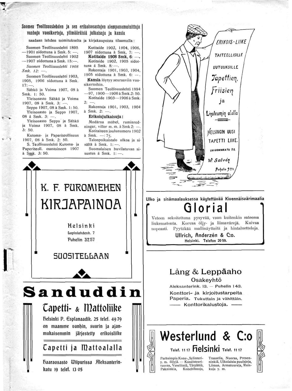 17:. Sähkö ja Voima 1907, 08 ä Smk. I: 50. Yleisosasto Sähkö ja Voima 1907, 08 ä Smk. 3:. Seppo 1907, 08 ä Smk. 1:50. Yleisosasto ja Seppo 1907, 08 ä Smk. 3:. Yleisosasto Seppo ja Sähkö ja Voima 1907, 08 ä Smk.