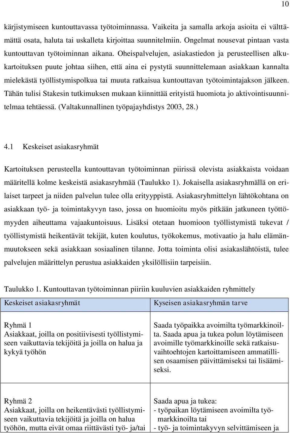 Oheispalvelujen, asiakastiedon ja perusteellisen alkukartoituksen puute johtaa siihen, että aina ei pystytä suunnittelemaan asiakkaan kannalta mielekästä työllistymispolkua tai muuta ratkaisua