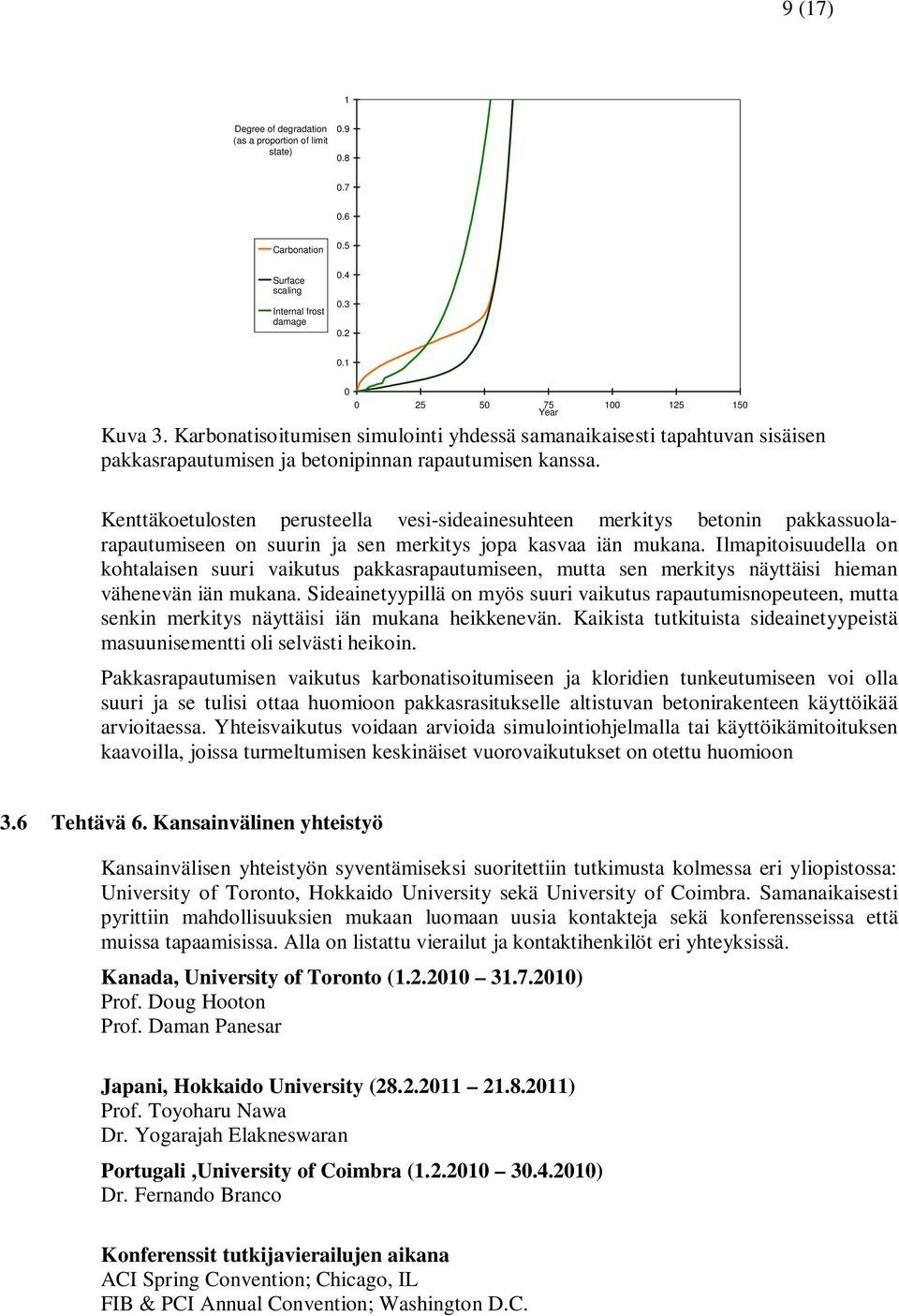 Kenttäkoetulosten perusteella vesi-sideainesuhteen merkitys betonin pakkassuolarapautumiseen on suurin ja sen merkitys jopa kasvaa iän mukana.