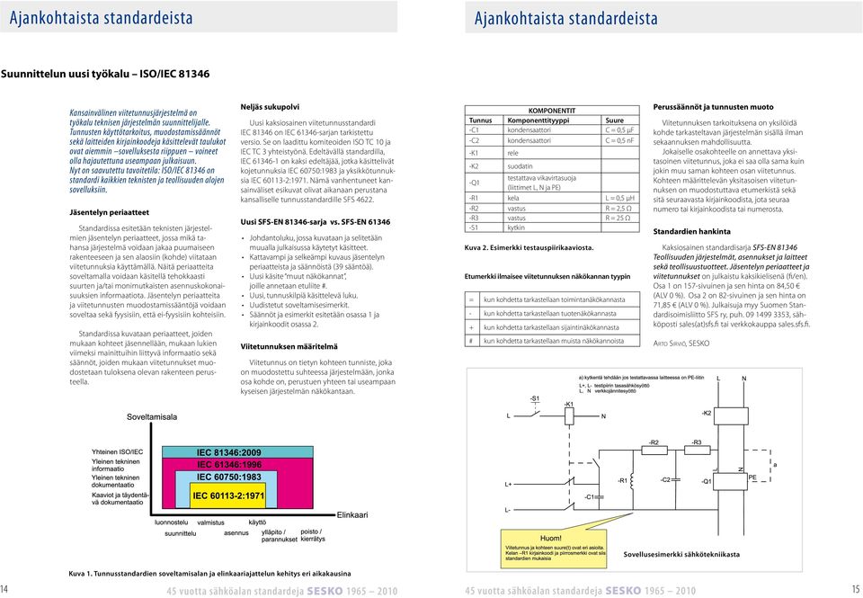 Nyt on saavutettu tavoitetila: ISO/IEC 81346 on standardi kaikkien teknisten ja teollisuuden alojen sovelluksiin.