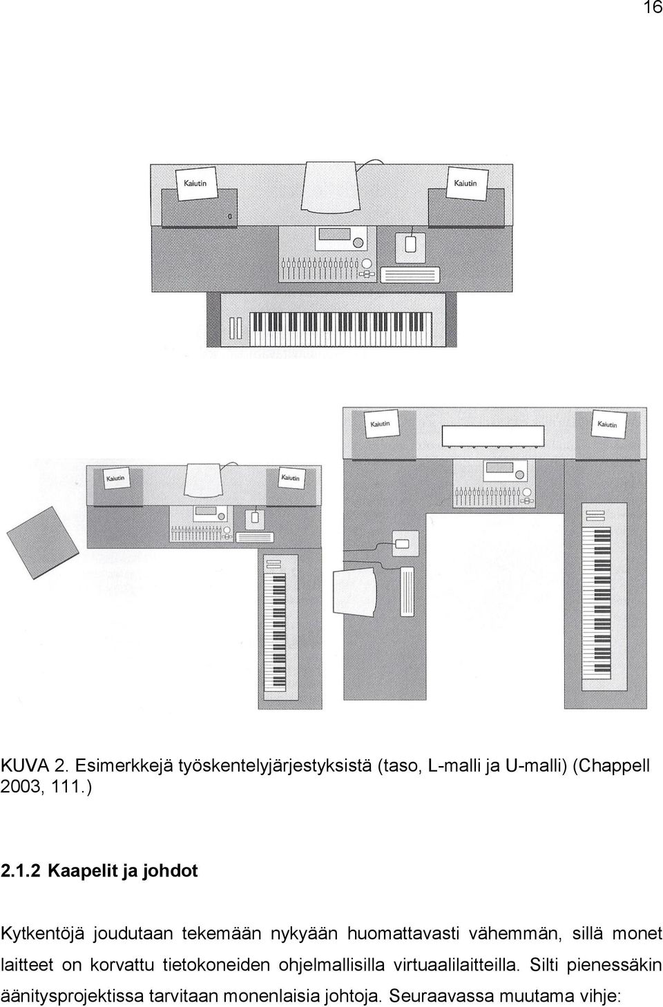 1.) 2.1.2 Kaapelit ja johdot Kytkentöjä joudutaan tekemään nykyään huomattavasti vähemmän,