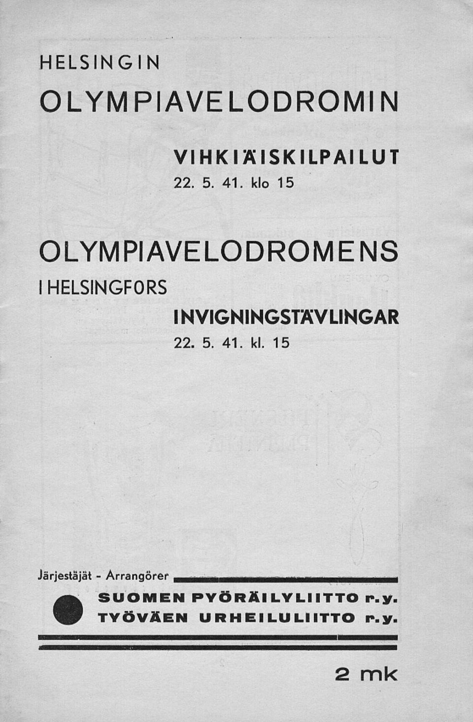 INVIGNINGSTÄVUNGAR 22. 5. 41. kl.