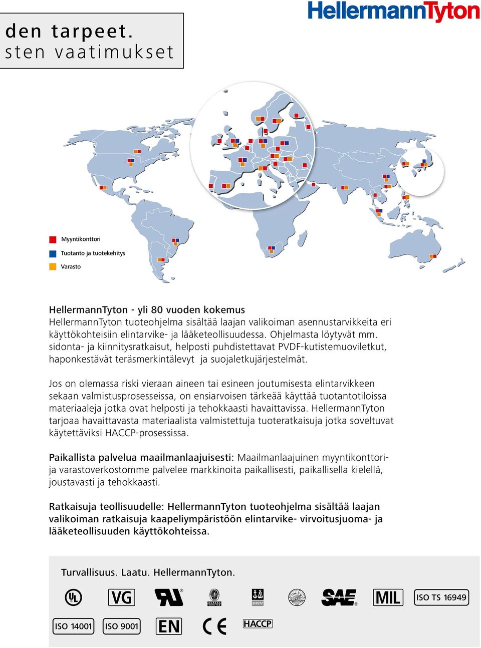 käyttökohteisiin elintarvike- ja lääketeollisuudessa. Ohjelmasta löytyvät mm.