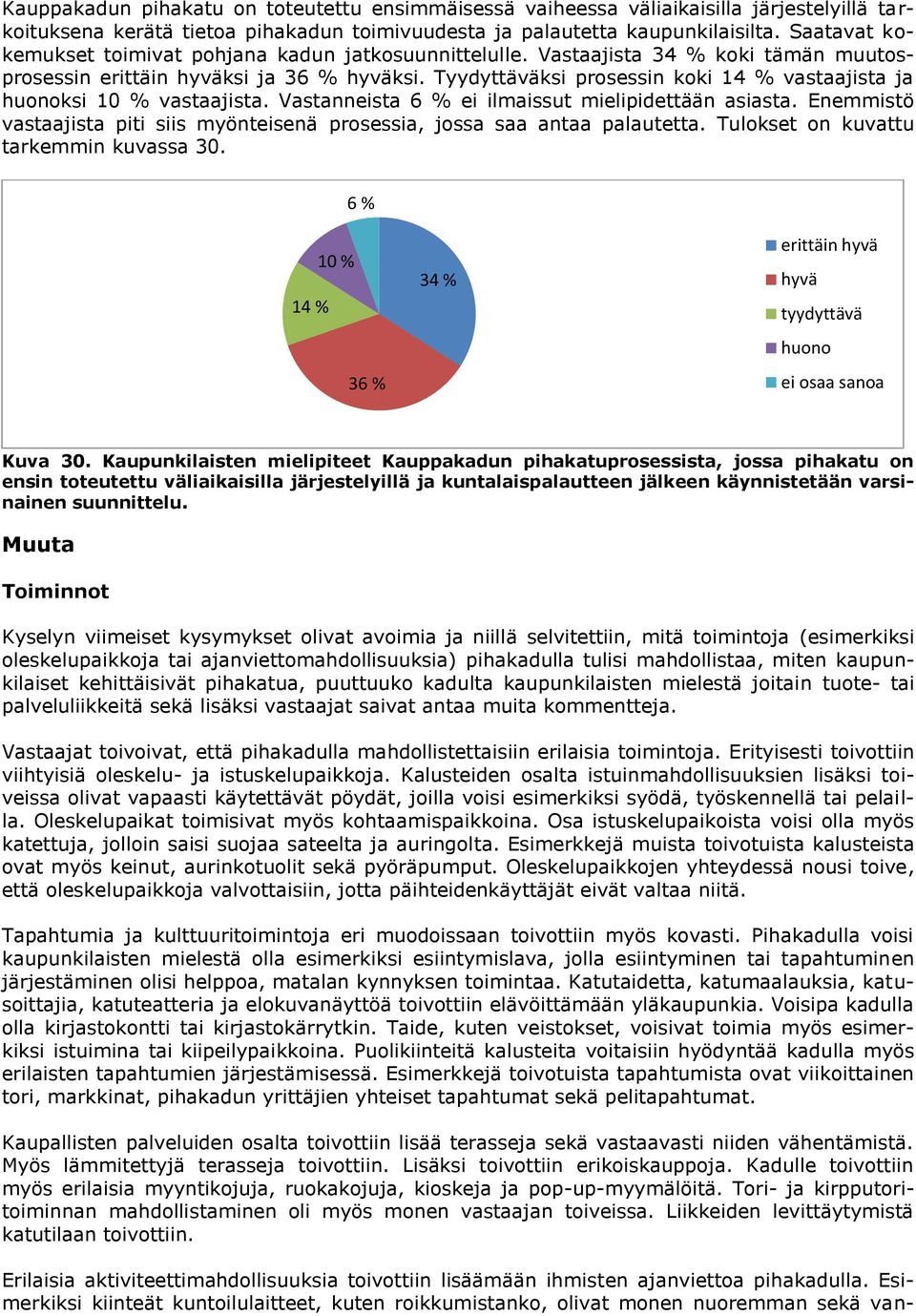 Tyydyttäväksi prosessin koki 14 % vastaajista ja huonoksi 1 vastaajista. Vastanneista 6 % ei ilmaissut mielipidettään asiasta.