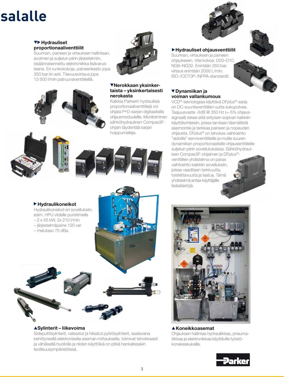 Nerokkaan yksinkeraisa yksinkeraisesi nerokasa Kaikkia Parkerin hydraulisia proporionaaliveniilejä voi ohjaa P * D-sarjan digiaalisilla ohjausmoduuleilla.