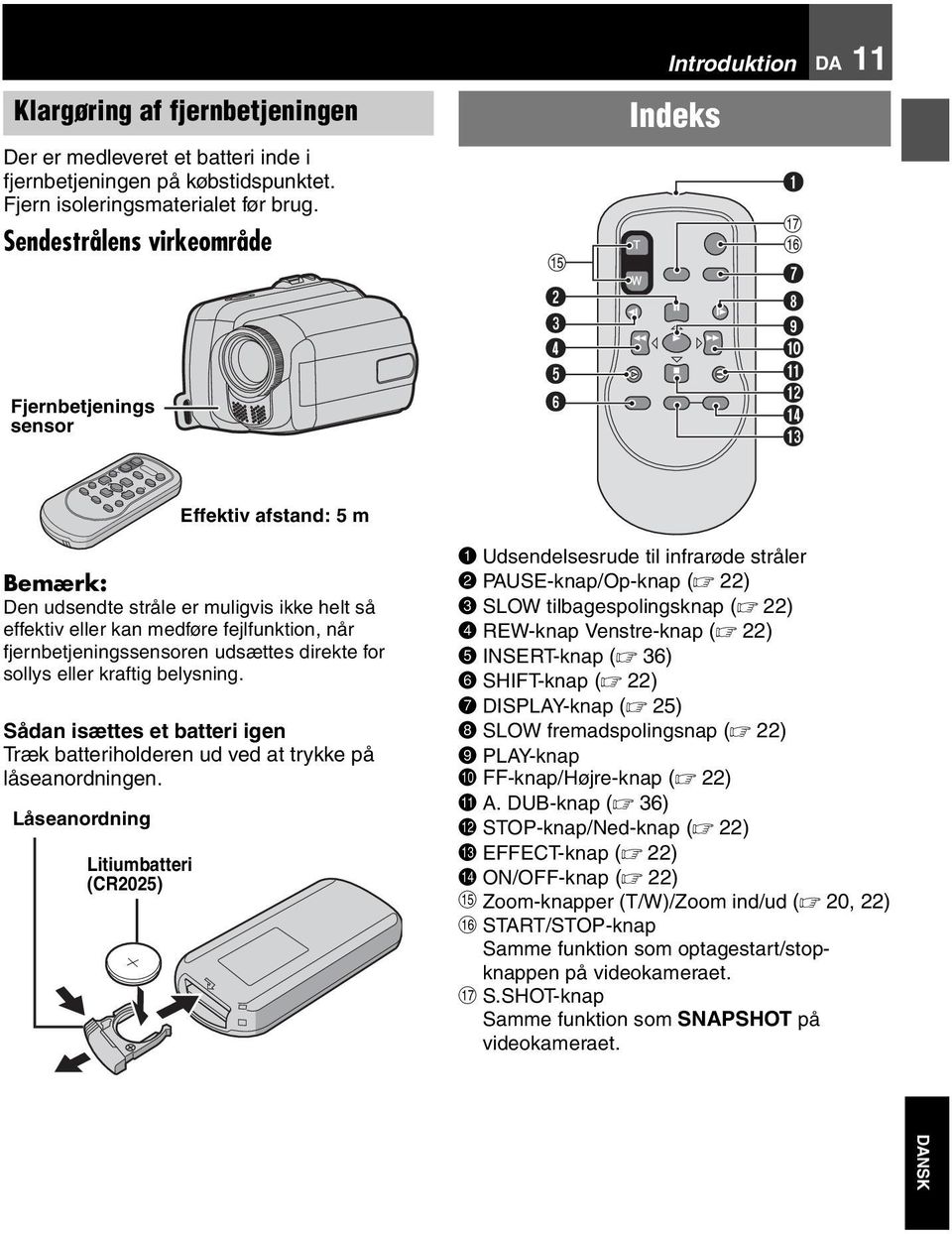 udsættes direkte for sollys eller kraftig belysning. Sådan isættes et batteri igen Træk batteriholderen ud ved at trykke på låseanordningen.