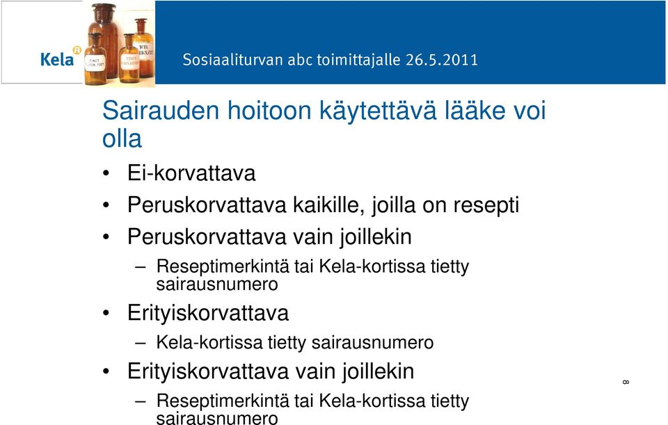 Kela-kortissa tietty sairausnumero Erityiskorvattava Kela-kortissa tietty