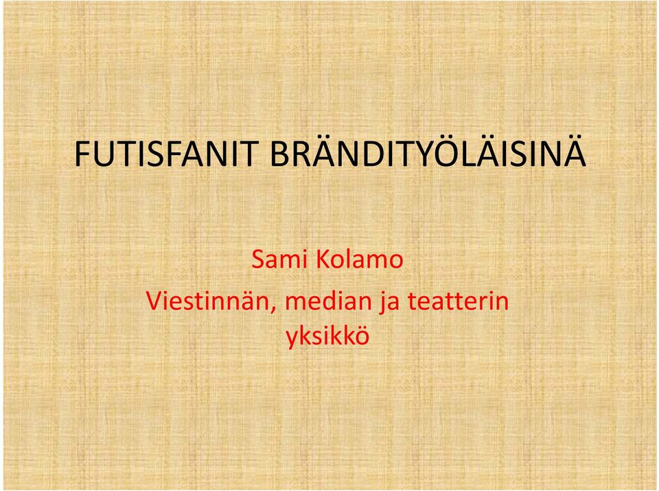 Sami Kolamo