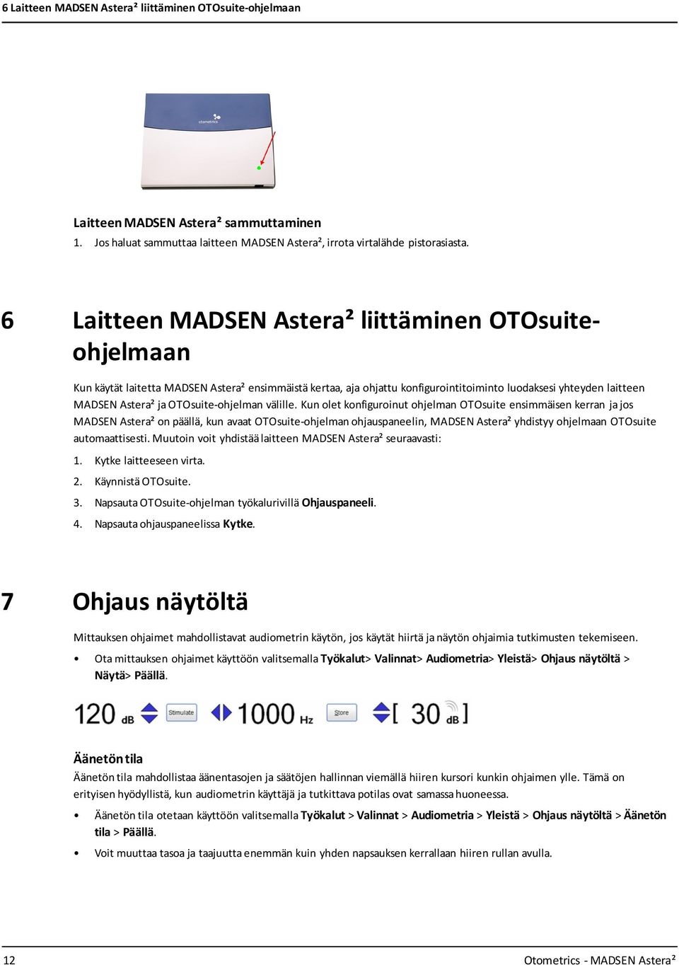 OTOsuite-ohjelman välille.