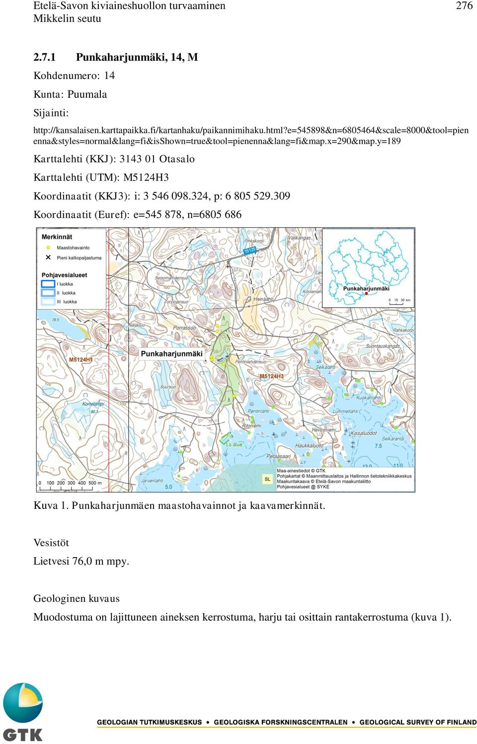 y=189 Karttalehti (KKJ): 3143 01 Otasalo Karttalehti (UTM): M5124H3 Koordinaatit (KKJ3): i: 3 546 098.324, p: 6 805 529.