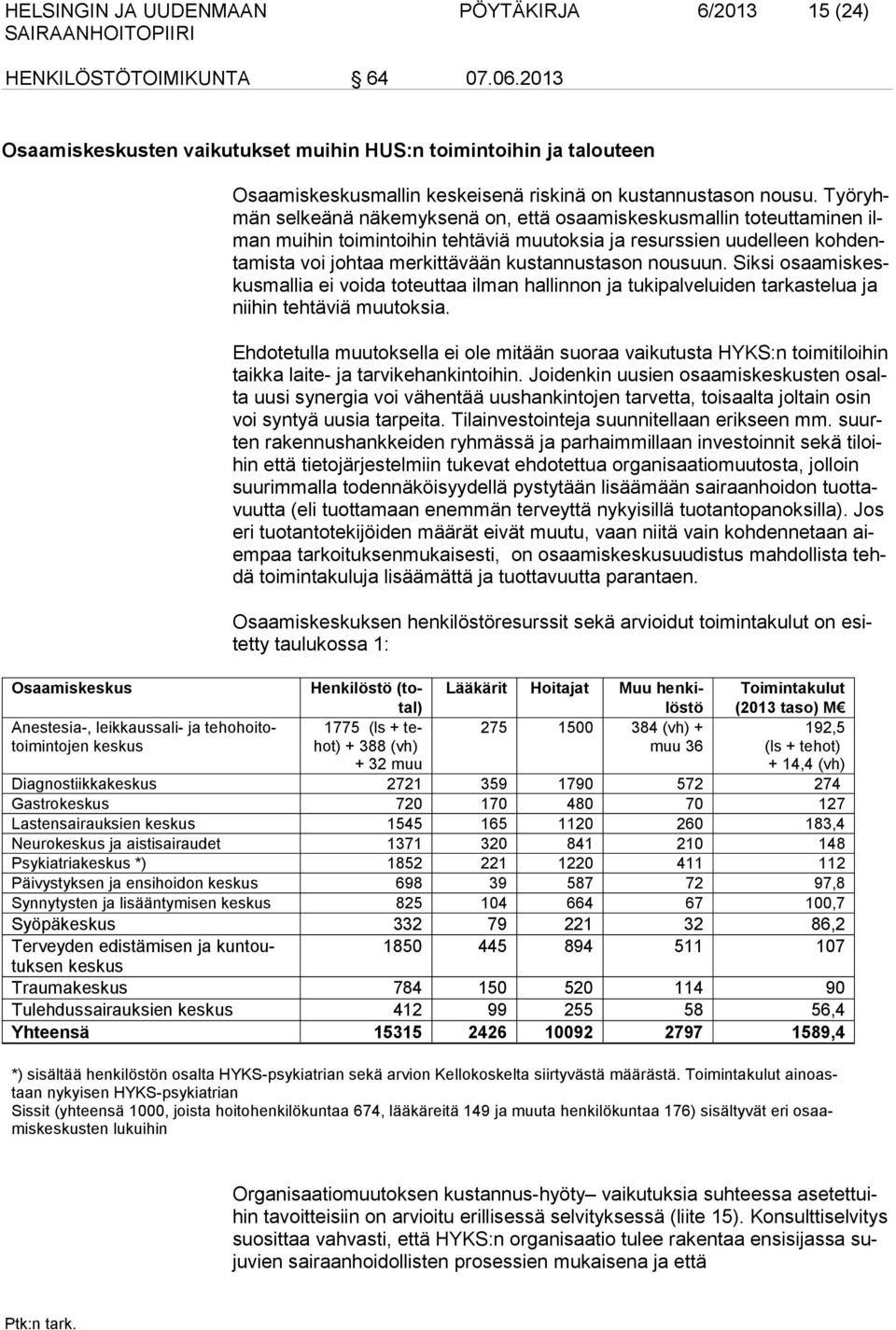 nousuun. Siksi osaamiskeskusmallia ei voida toteuttaa ilman hallinnon ja tukipalveluiden tarkastelua ja niihin tehtäviä muutoksia.