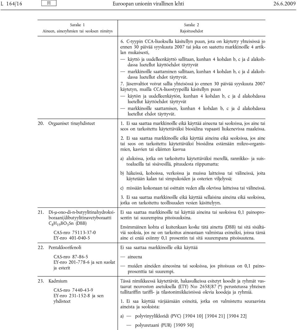 kunhan 4 kohdan b, c ja d alakohdassa luetellut käyttöehdot täyttyvät markkinoille saattaminen sallitaan, kunhan 4 kohdan b, c ja d alakohdassa luetellut ehdot täyttyvät. 7.