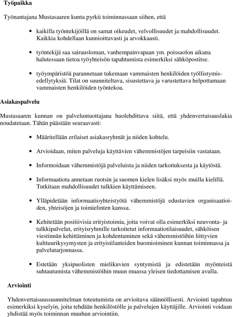 työympäristöä parannetaan tukemaan vammaisten henkilöiden työllistymisedellytyksiä. Tilat on suunniteltava, sisustettava ja varustettava helpottamaan vammaisten henkilöiden työntekoa.