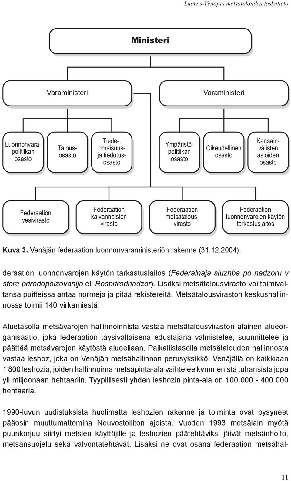 Lisäksi metsätalousvirasto voi toimivaltansa puitteissa antaa normeja ja pitää rekistereitä. Metsätalousviraston keskushallinnossa toimii 140 virkamiestä.