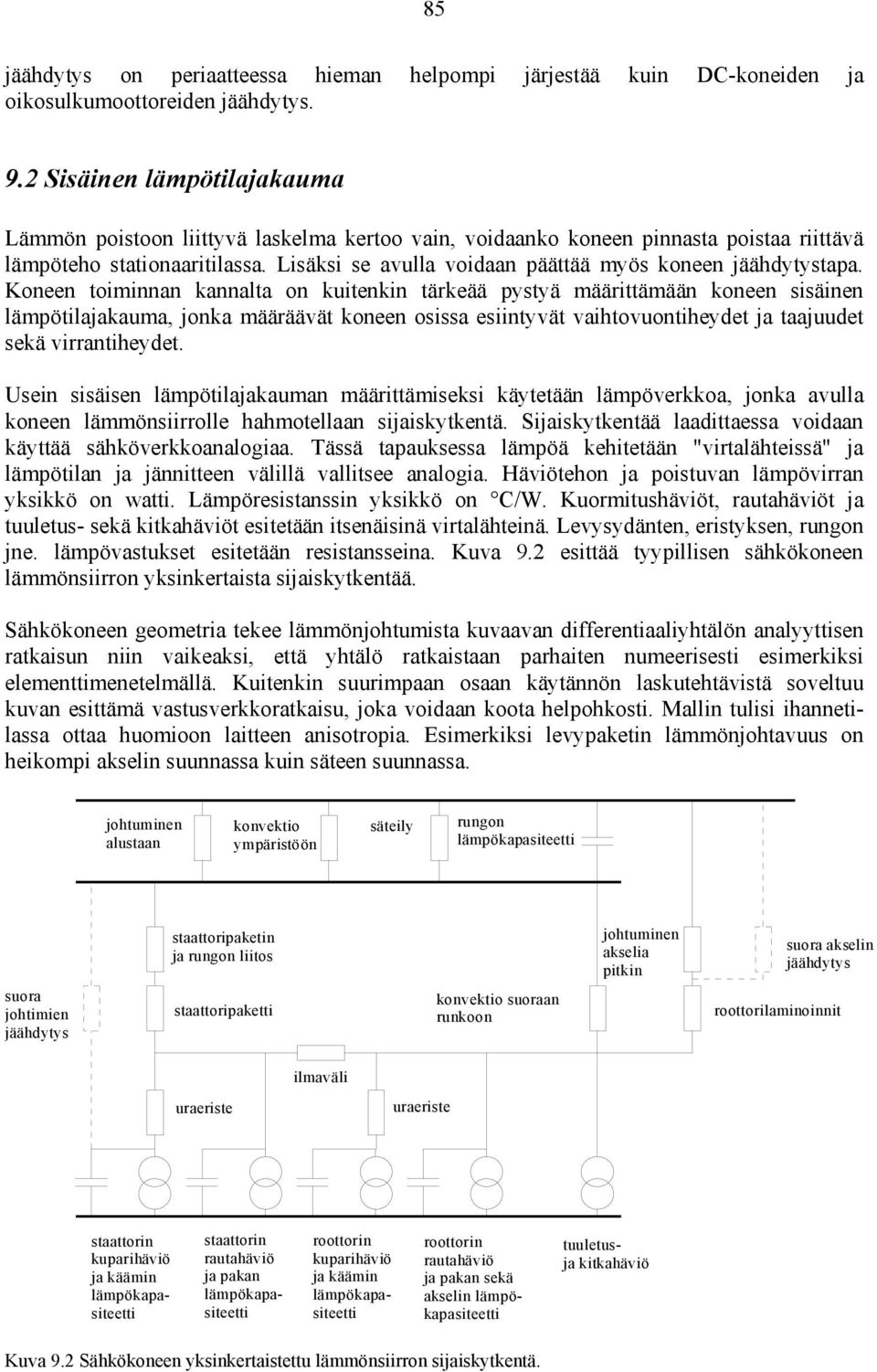 Lisäksi se avulla voidaan päättää myös koneen jäähdytystapa.