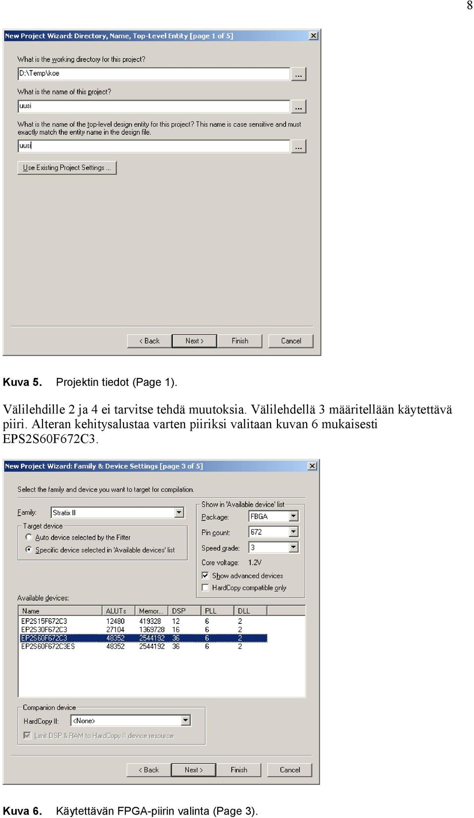 Välilehdellä 3 määritellään käytettävä piiri.