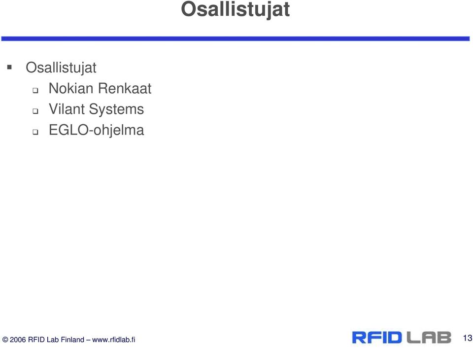 Systems EGLO-ohjelma 2006