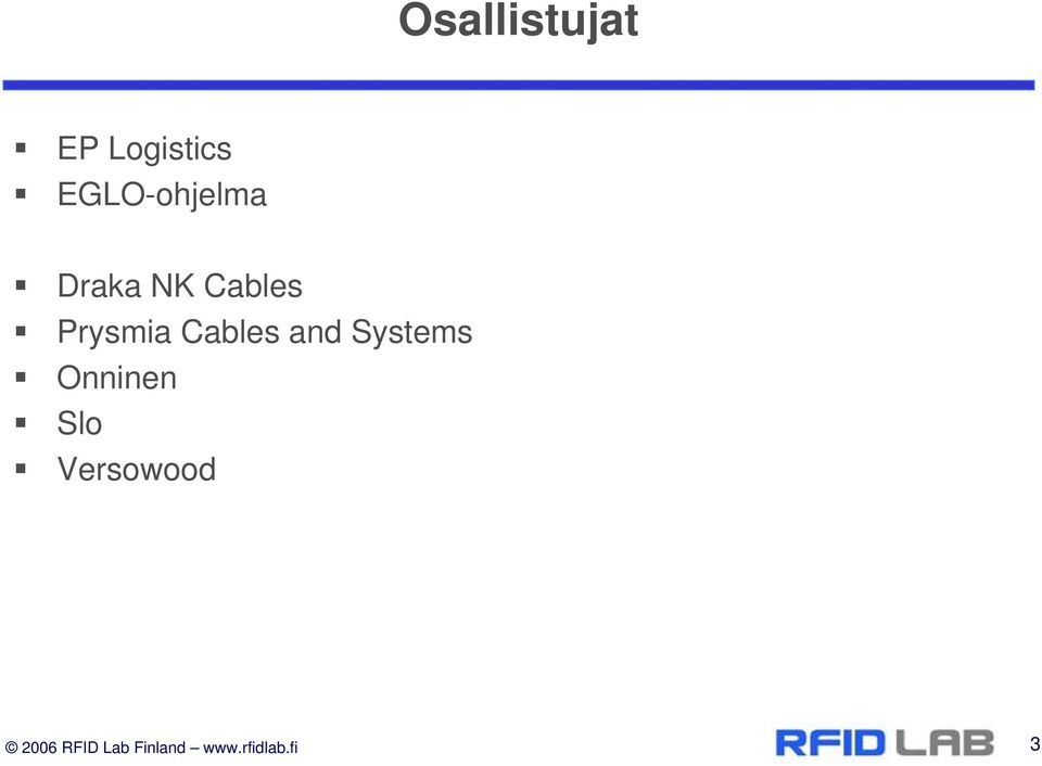 Prysmia Cables and Systems Onninen