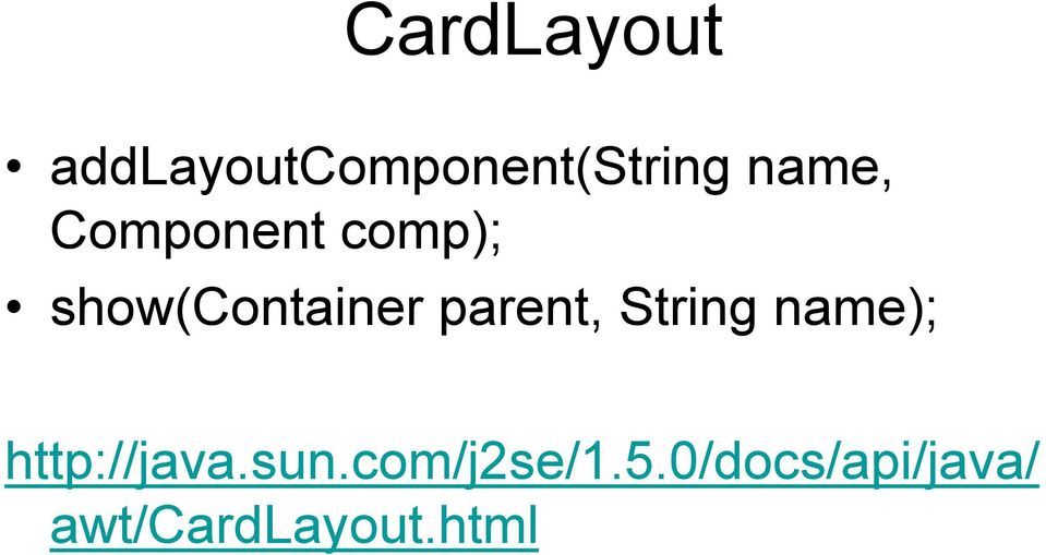parent, String name); http://java.sun.